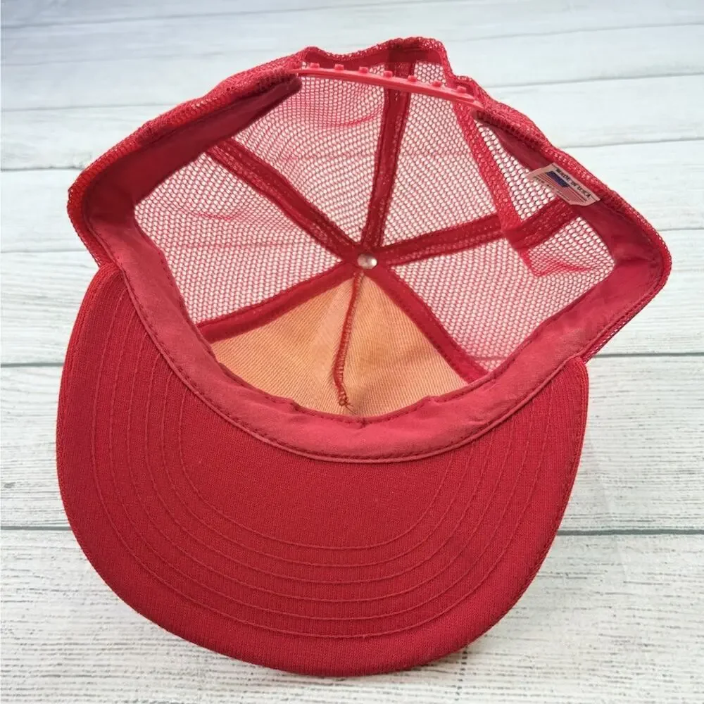 VINTAGE Shell Hat Oil Gas Trucker Mesh Cap Snapback 90's MADE IN USA